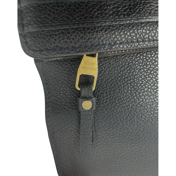 Louis Vuitton Wallet Long Continental LV Empreinte Logo Black Leather Gold Zip - Picture 6 of 7